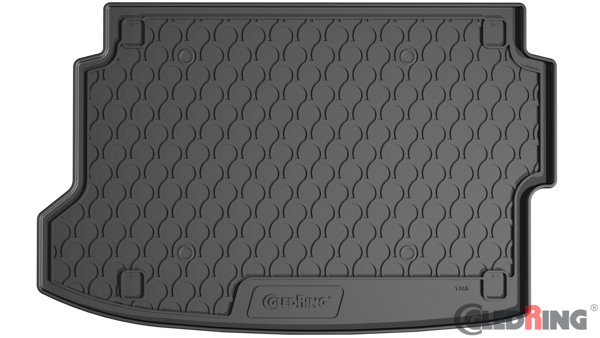 Original Gledring Premium Gummi Kofferraummatte - HYUNDAI Bayon (Oberer variabler Boden) / Ohne Subwoofer 2021->